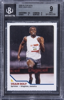 2008 SI For Kids #294 Usain Bolt Rookie Card - BGS MINT 9